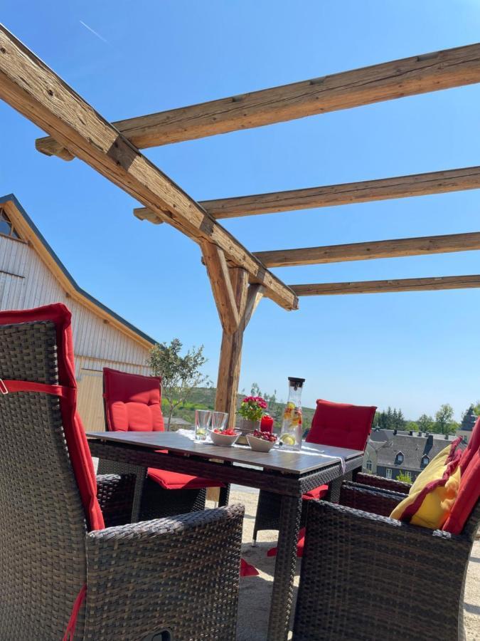 Chalet-Ferienwohnung Aehrenglueck, 70 Qm, Wellness/Fitness/Sauna - Bergroedelhof Feilitzsch Εξωτερικό φωτογραφία